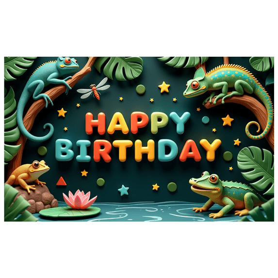 Yatrandify Colorful Theme Birthday Banner Decorative Design Kids Party for Child Celebration Indoor Use