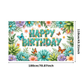 thumbnail image 1 of Yatrandify Colorful Theme Birthday Banner Floral Design Decorative Butterfly Birthday Celebration Event Decoration for Birthday Party Indoor Decoration Photo Shoot, 1 of 7