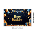 thumbnail image 1 of Yatrandify Colorful Theme Happy Birthday Banner Decorative Design Balloon Decoration Party Backdrop Gift Boxes for Birthday Party Indoor Decoration Event Celebration, 1 of 7
