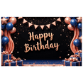 thumbnail image 1 of Yatrandify Colorful Theme Happy Birthday Banner Decorative Design Balloon Decoration Party Backdrop Gift Boxes for Birthday Party Indoor Decoration Event Celebration, 1 of 7