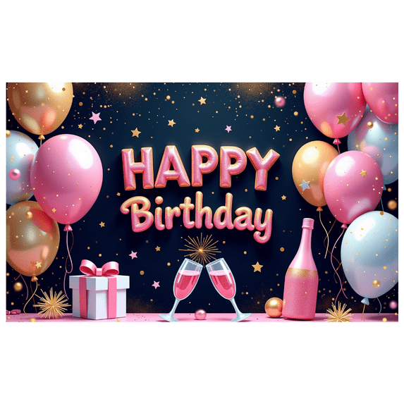 Yatrandify Colorful Theme Happy Birthday Banner Decorative Design Balloon Decoration for Birthday Party Kids Party Indoor Decoration