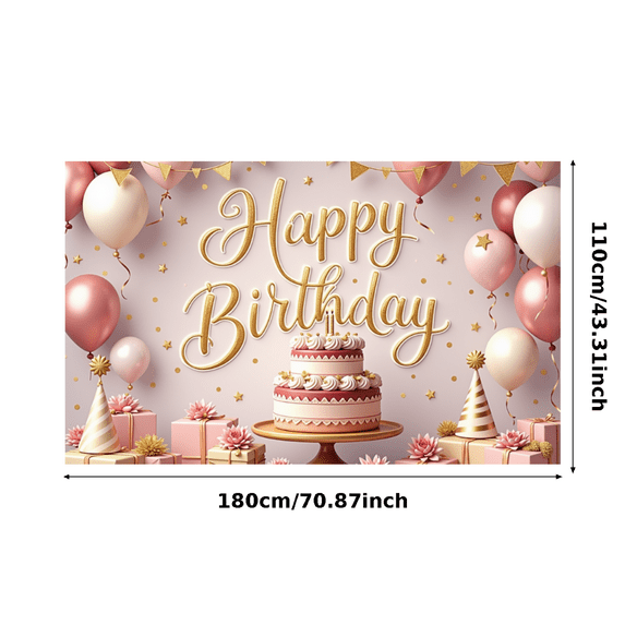 Yatrandify Decorative Design Happy Birthday Banner Balloon Decoration Birthday Decor Confetti Design for Birthday Party Kids Party Indoor Decoration