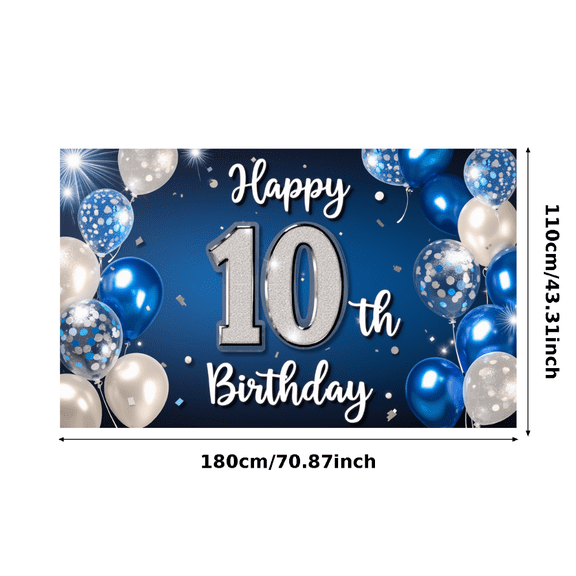 Yatrandify Decorative Design Happy Birthday Banner Balloon Decoration Party Backdrop for Kids Birthday Indoor Celebration Party