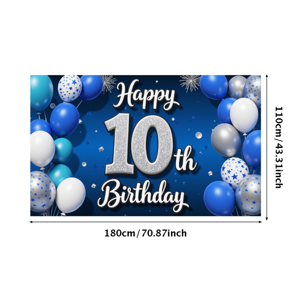 Yatrandify Decorative Design Happy Birthday Banner Balloon Decoration Party Backdrop for Kids Birthday Indoor Celebration Party