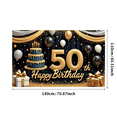 thumbnail image 1 of Yatrandify Decorative Design Happy Birthday Banner Cake Decoration 50th Celebration Banner Balloon Decoration for Birthday Party Indoor Decoration Photo Shoot, 1 of 7