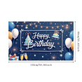 thumbnail image 1 of Yatrandify Decorative Design Happy Birthday Banner Cake Decoration Colorful Balloons Party Backdrop Event Banner for Birthday Party Indoor Decoration Photo Shoot, 1 of 7