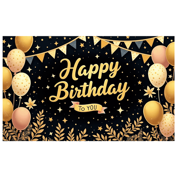 Yatrandify Decorative Design Happy Birthday Banner Colorful Balloons Celebration Banner for Birthday Party Celebration