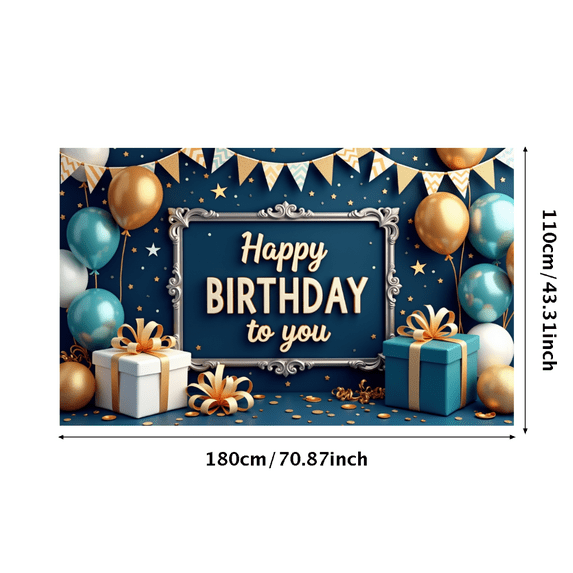 Yatrandify Decorative Design Happy Birthday Banner Colorful Theme Birthday Party Banner Lightweight Balloon Decoration Celebration Banner for Birthday Party Kids Event Photo Shoot