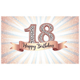 thumbnail image 1 of Yatrandify Decorative Design Happy Birthday Banner Flower Pattern 18th Birthday Party Decoration for Birthday Party Celebration Event Decoration, 1 of 7