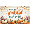 thumbnail image 1 of Yatrandify Decorative Design Thank You Banner Colorful Pumpkins Fall Leaves Autumn Theme for Indoor Decoration Family Gathering Thanksgiving Party, 1 of 7