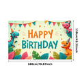 thumbnail image 1 of Yatrandify Dinosaur Theme Birthday Banner Colorful Design Happy Birthday Banner Kids Party Decoration for Birthday Celebration Indoor Use Photo Shoot, 1 of 8