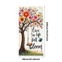 Yatrandify Floral Design Life in Full Bloom Nature Banner Colorful Flowers Butterfly Garden for Spring Decoration Outdoor Celebration Event