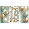 thumbnail image 1 of Yatrandify Glitter Decoration Happy Birthday Banner Balloon Decor 18th Celebration for Birthday Party Indoor Event Decoration, 1 of 7