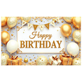 thumbnail image 1 of Yatrandify Glittering Design Happy Birthday Banner Golden Balloon Celebration Decoration for Party Event Festive Indoor, 1 of 6