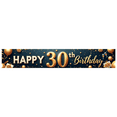 thumbnail image 1 of Yatrandify Gold Theme Happy Birthday Banner Decorative Design 30th Birthday Party Decoration Event Banner for Milestone Birthday Celebration Party Background Celebration Event, 1 of 7