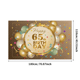 thumbnail image 1 of Yatrandify Golden Theme 65th Birthday Banner Festive Decoration Balloon Design Party Backdrop for Senior Celebration Event Indoor Setup, 1 of 6