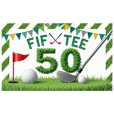 Yatrandify Grass Design Milestone Banner Golf Theme Turf Texture Golf Club Celebration For Outdoor Party Golf Enthusiasts Milestone Celebration