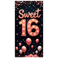 thumbnail image 1 of Yatrandify Marquee Lights Sweet 16 Birthday Milestone Banner Red Balloons Celebration for Birthday Party Indoor Decoration Photo Shoot, 1 of 7