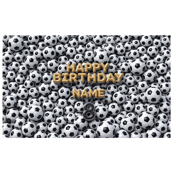 Yatrandify Metallic Letter Soccer Birthday Party Banner Birthday Backdrop Football Decoration Birthday Celebration for Kids Party Indoor Outdoor
