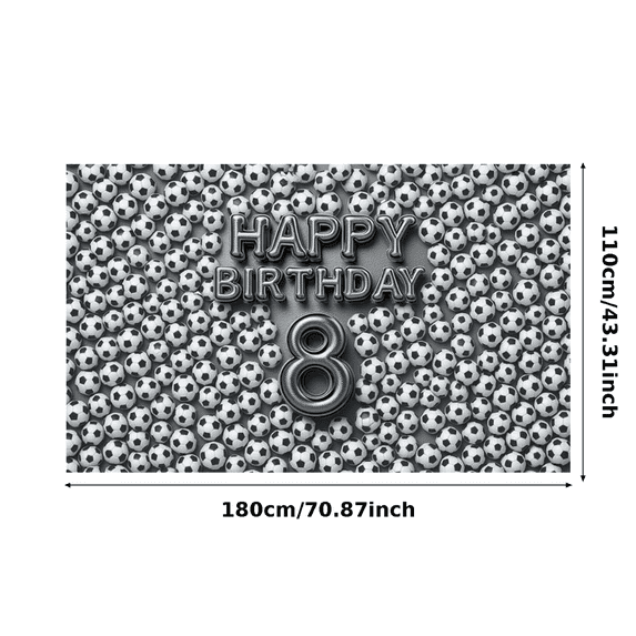 Yatrandify Metallic Letter Soccer Birthday Party Banner Birthday Backdrop Football Decoration Birthday Celebration for Kids Party Indoor Outdoor