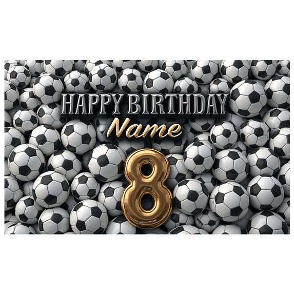 Yatrandify Metallic Letter Soccer Birthday Party Banner Birthday Backdrop Football Decoration Birthday Celebration for Kids Party Indoor Outdoor