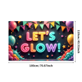 thumbnail image 1 of Yatrandify Neon Glow Party Banner Colorful Balloons Let's for Party Celebration Event Decoration Indoor, 1 of 8