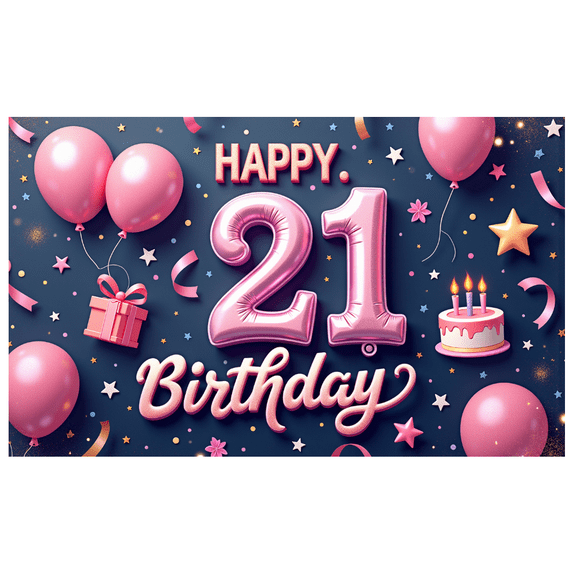 Yatrandify Pink Theme Happy Birthday Banner Balloon Decoration Birthday 21st Birthday Party for Birthday Celebration Indoor Party Decor