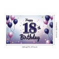 thumbnail image 1 of Yatrandify Purple Balloons Happy Birthday Banner Decorative Design Milestone Celebration Birthday Backdrop for Birthday Party Celebration Indoor Decoration Event, 1 of 8