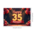 thumbnail image 1 of Yatrandify Red Balloons Happy Birthday Banner LED Lights Celebration Banner Birthday Backdrop Party Decoration for Milestone Celebration Indoor Event Photo Prop, 1 of 7