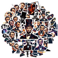 thumbnail image 1 of Yatrandify Waterproof Stickers Vinyl Abraham Lincoln Stickers Colorful Decorative Stickers for Notebooks Suitcases Instruments, 1 of 8