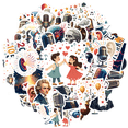 thumbnail image 1 of Yatrandify Waterproof Vinyl Microphone Decorative Stickers for Laptops Notebooks Instruments, 1 of 9