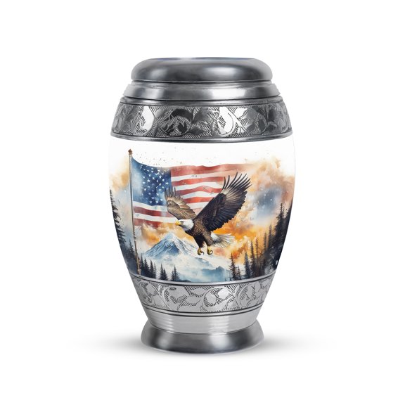 Yatskia American Eagle Urn For Ashes Adult Male & Female, Small Urns For Human Ashes Keepsake, (Monar 3 Inch, Pack of 1)