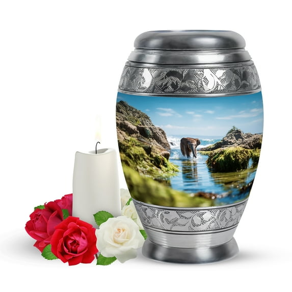 Yatskia Baby Elephant Urn for Ashes for Women, Little Cremation Keepsake Urns for Human Ashes Adult Man, Funeral Burial Urns for Adult Ash, (Monar Pack of 1, 3 Inch)