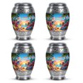 thumbnail image 1 of Yatskia Beach Sunset Mini Memorial Urns for Human Ashes Adult Brother and Sister, Little Keepsake Urn for Adult Ashes, (Monar Pack of 4, 3 Inch), 1 of 8