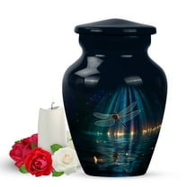 Yatskia Blue Dragonfly Urn for Ashes Adult Male, Mini Memorial Keepsake Urns for Human Ashes Adult Female, Decorative Urns for Human Ash, (Classic Pack of 1, 3 Inch)