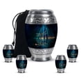 thumbnail image 1 of Yatskia Blue Dragonfly Urns for Human Ashes Adult Female, Burial Urn for Ashes Adult Male, Large Cremation Urns for Human Ash, (Monar 10 Inch and 3 Inch), 1 of 8