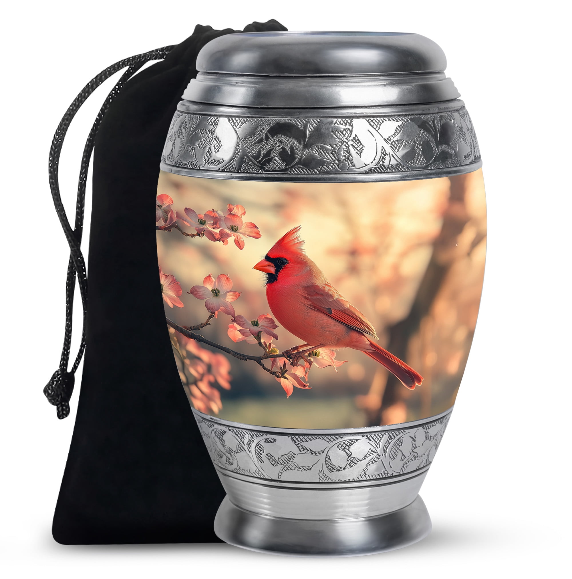 Yatskia Cardinal Bird Urn For Ashes For Women & Men, Cremation Urns For Human Ashes, (Monar Large, 10 Inch)