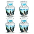thumbnail image 1 of Yatskia Cat at Beach Little Keepsake Urn for Adult Ashes Mother and Father, Mini Funeral Urns for Human Ashes Adult, (Tasty Pack of 4, 3 Inch), 1 of 2