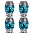 thumbnail image 1 of Yatskia Cat with Blue Butterflies Little Urn for Adult Ash Mother and Father, Small Urns for Human Ashes Keepsake, (Monar Pack of 4, 3 Inch), 1 of 8