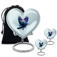 thumbnail image 1 of Yatskia Colorful Crow Mini Memorial Keepsake Urns for Human Ashes Adult Mother and Father, Large Funeral Urn for Ashes Adult Mom, (Heart 8 Inch and 3 Inch), 1 of 8