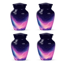 Yatskia Colorful Galaxy Little Funeral Urns for Human Ashes Men and Women, Mini Cremation Urn for Adult Ashes, (Classic Pack of 4, 3 Inch)