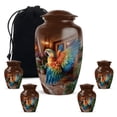 thumbnail image 1 of Yatskia Colorful Parrot Little Funeral Keepsake Urn for Ashes for Women, Large Cremation Burial Urns for Human Ashes Adult Man, (Classic 10 Inch and 3 Inch), 1 of 8