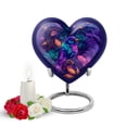 thumbnail image 1 of Yatskia Colorful Sparrow with Blossoms Small Cremation Keepsake Urn for Ashes Adult Men and Women, Mini Memorial Burial Urns for Human Ashes Adult Male, (Heart Pack of 1, 3 Inch), 1 of 8