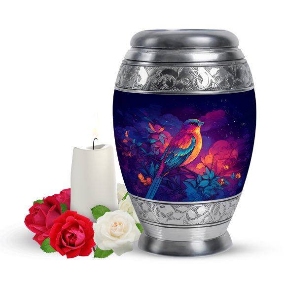 Yatskia Colorful Sparrow Small Urns for Human Ashes Keepsake Adult Male and Female, Little Funeral Keepsake Urn for Ashes Adult Dad, (Monar Pack of 1, 3 Inch)
