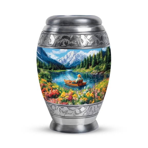 Yatskia Fishing Cremation Urns For Human Ashes Keepsake, Funeral Urns For Adult Ashes Men & Women, (Monar 3 Inch, Pack of 1)