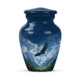 thumbnail image 1 of Yatskia Flying Eagle Urns for Human Ashes Adult Female, Mini Blue Decorative Urns for Human Ash, Little Burial Urn for Ashes Adult Male, (Classic Pack of 1, 3 Inch), 1 of 8