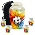 thumbnail image 1 of Yatskia Football Cremation Urn For Human Ashes Adult Man, Decorative Urn For Ashes For Women, Memorial Urn For Ash Adult Male, (Combo 10 Inch and 3 Inch), 1 of 8