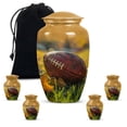 thumbnail image 1 of Yatskia Football Urn for Ashes Adult Male, Large Memorial Urns for Human Ashes Adult Female, Mini Keepsake Urns for Human Ash, (Combo 10 Inch and 3 Inch), 1 of 8