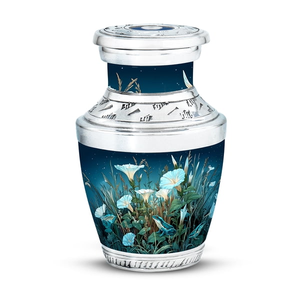 Yatskia Frog with Tulip Flowers Mini Cremation Keepsake Urn for Ashes Adult Brother and Sister, Little Funeral Burial Urns for Human Ashes Adult Female, (Tasty Pack of 1, 3 Inch)