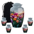 thumbnail image 1 of Yatskia Garden Tulip Sunset Urn for Ashes Adult Male, Decorative Urns for Human Ash, Large Burial Urns for Human Ashes Adult Female, (Classic 10 Inch and 3 Inch), 1 of 8